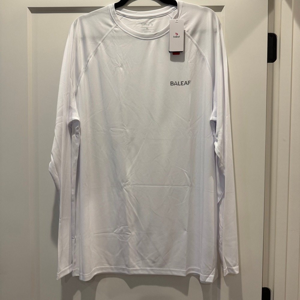 Performance Outdoor Baleaf Men's XL UPF 50+ Sun Shirt White Long Sleeve NWT